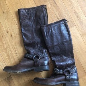 Dark Brown Frye Boots - Size 7
